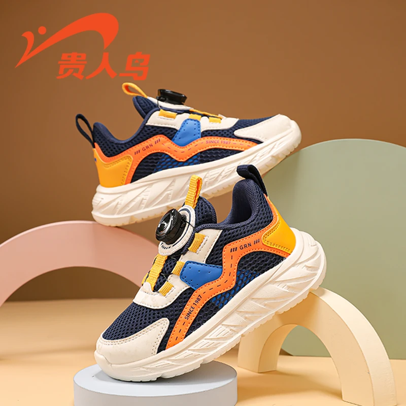 贵人鸟儿童运动鞋男童春季2025新款女孩防滑跑步鞋GRN25001A-BL