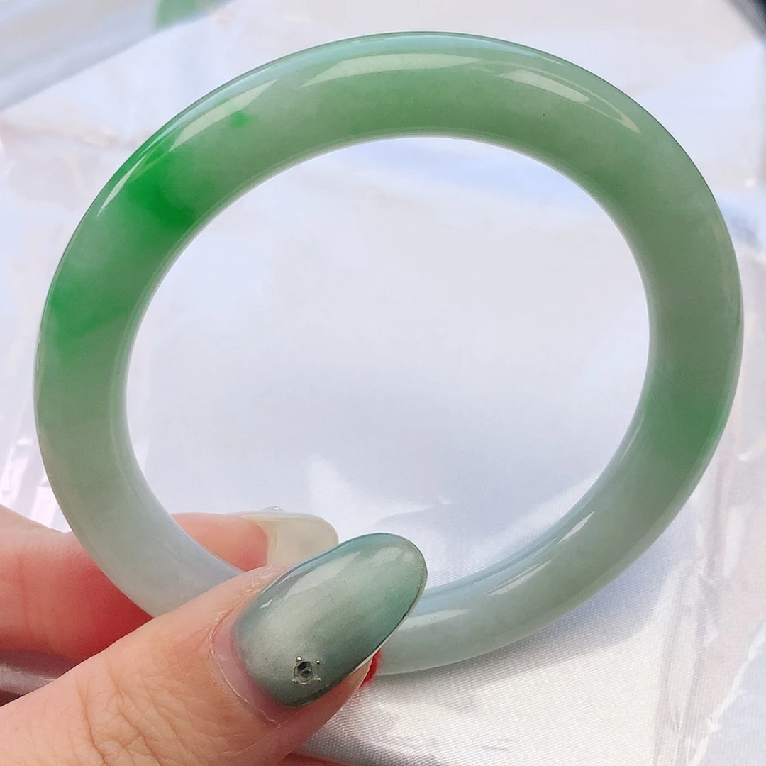 翡翠手镯未镶嵌54圆条881594