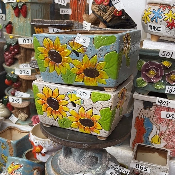 粗陶材质多肉花盆