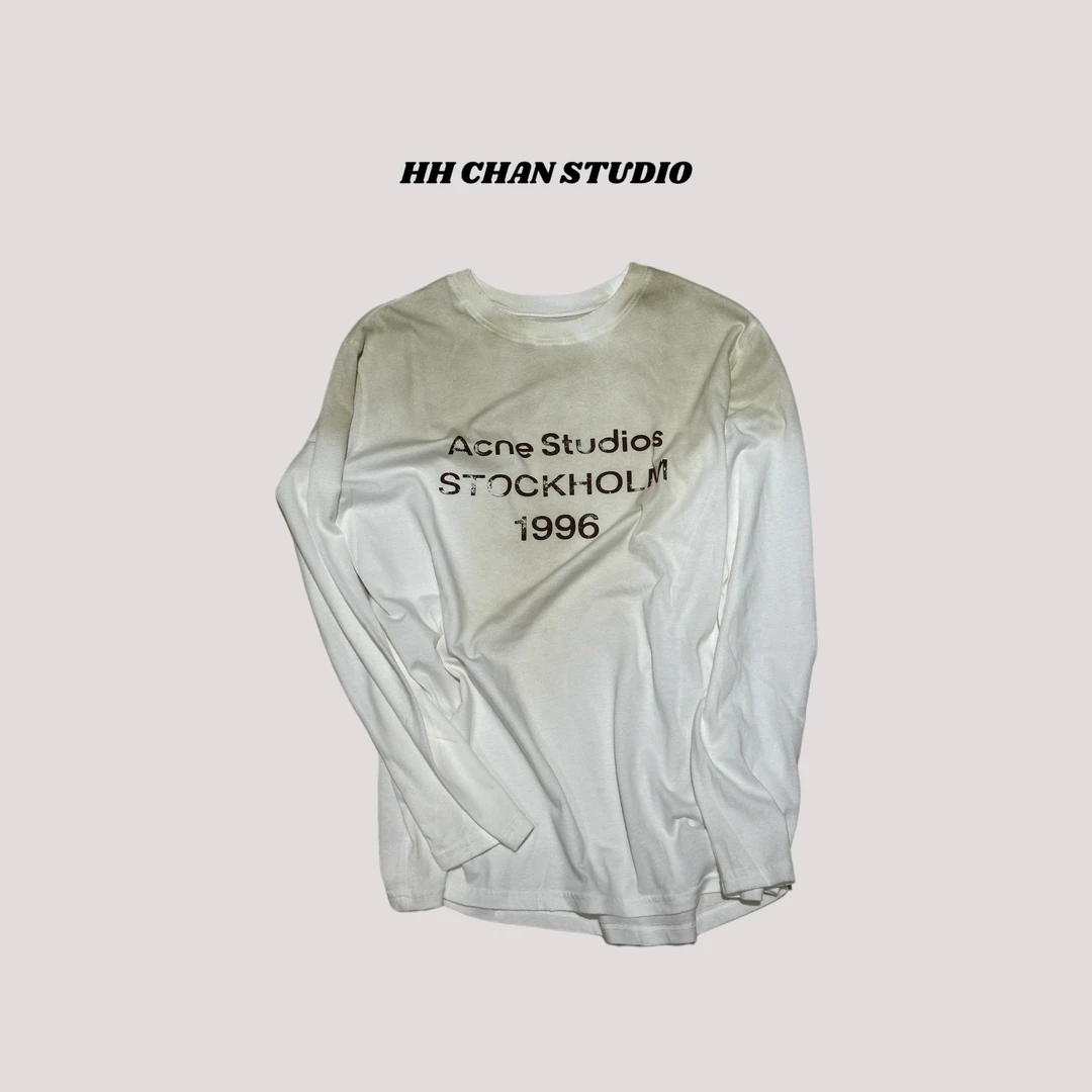 HH.CHAN“随性自由”定制天丝高品棉AC做旧圆领宽松面膜长袖