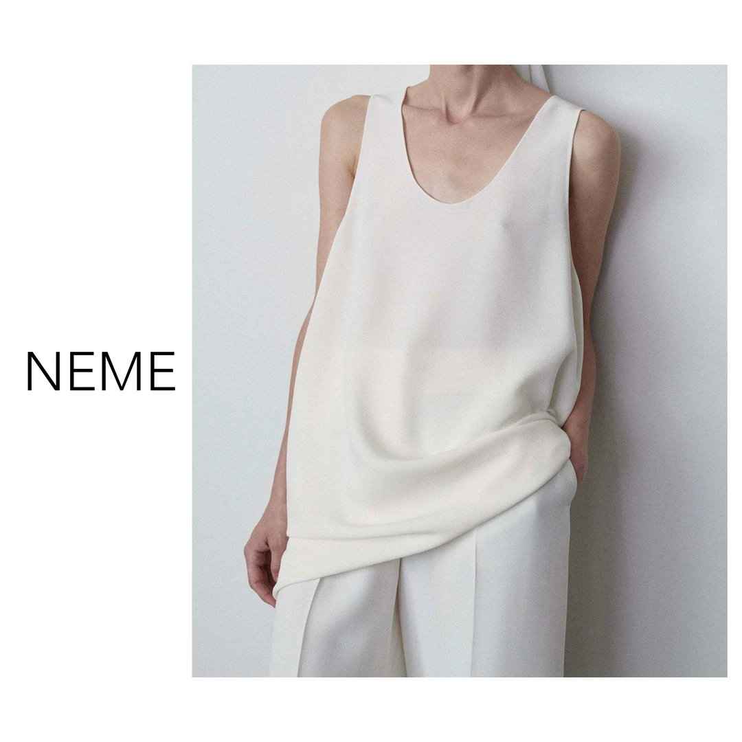 【媛媛专属】NEME 2025 醋酸U领背心通勤百搭显瘦宽松气质吊带两穿