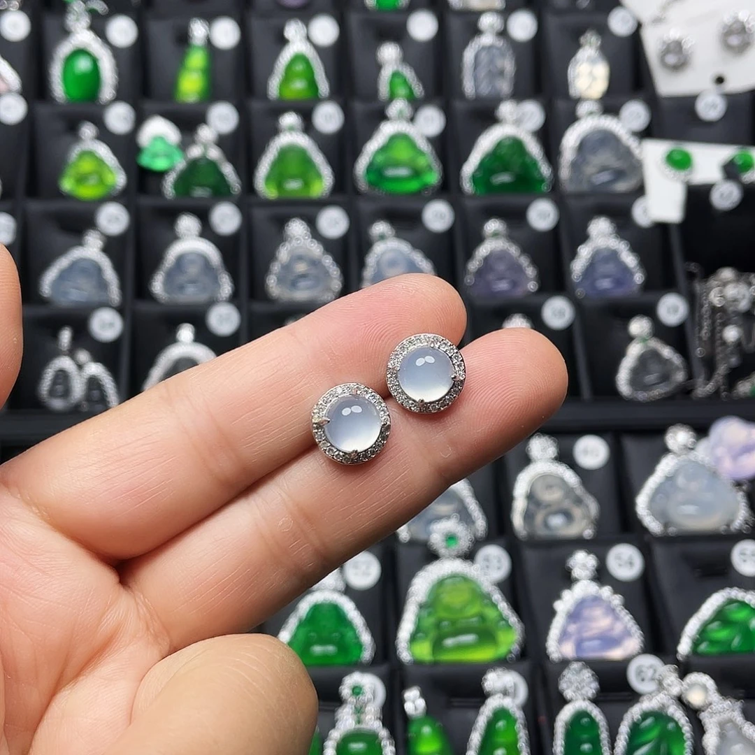 玛瑙/玉髓耳钉合金