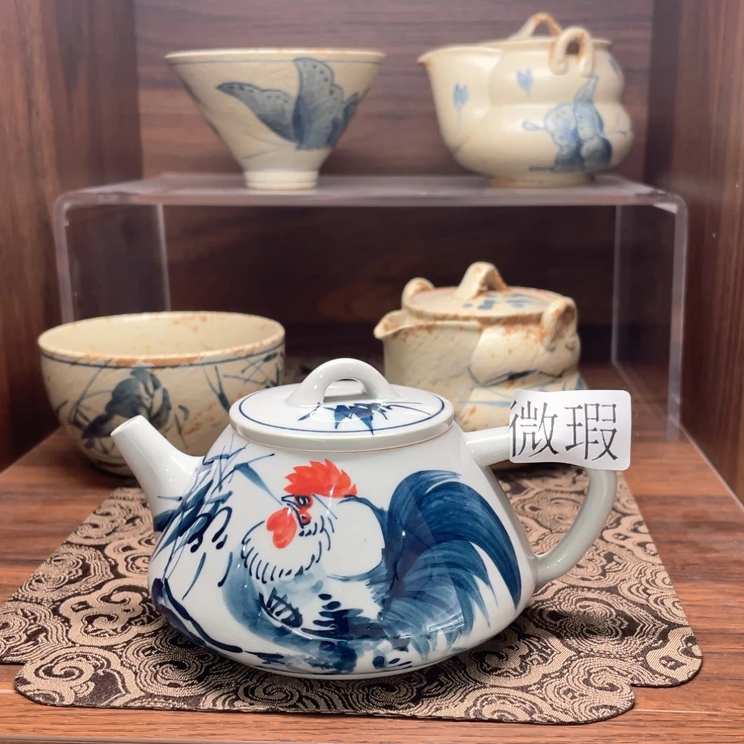 微瑕釉下彩纯手绘