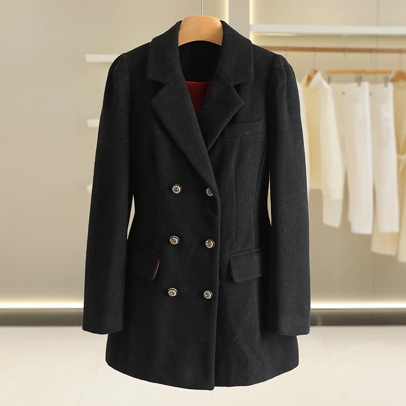 K1010-【卓】时尚百搭毛呢外套#ZJW58W027