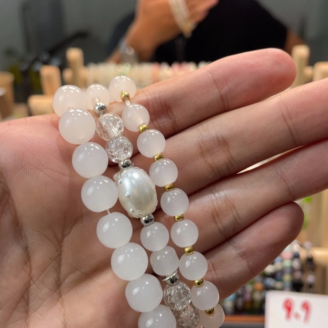 非金属琉璃9.9三条琉璃手串