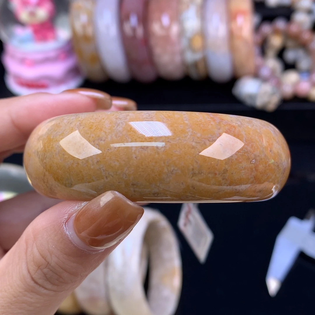 硅化珊瑚（珊瑚玉）未镶嵌颈饰福利手镯53（59号）