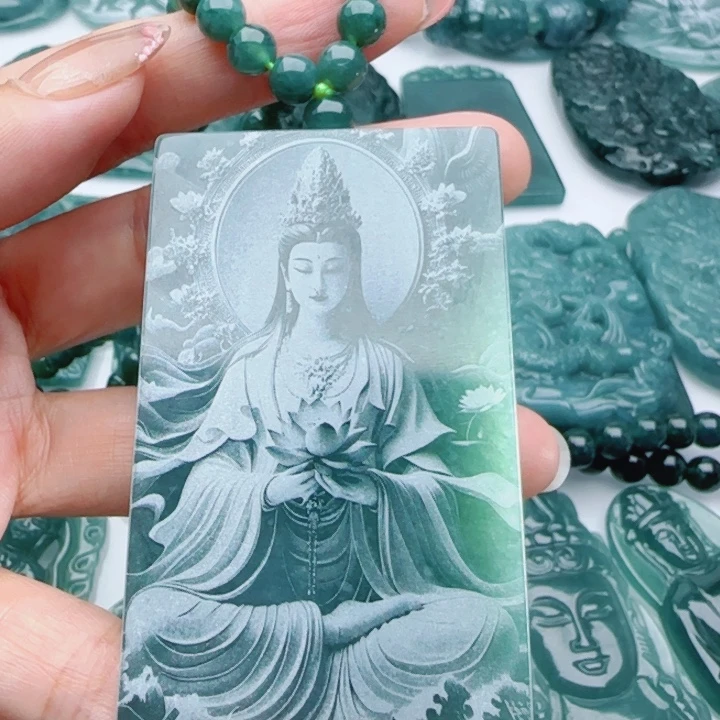 翡翠未镶嵌颈饰多样性发货天然A货翡翠