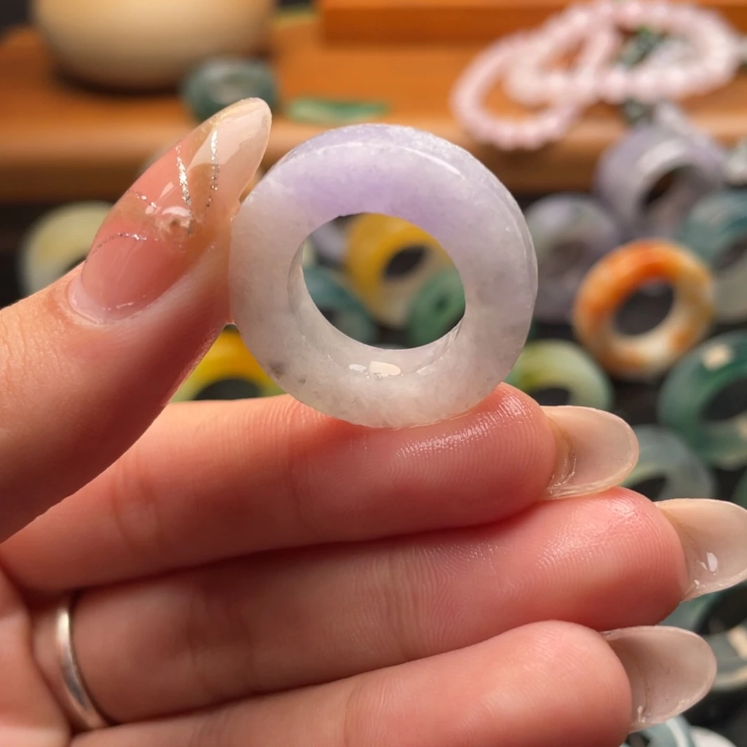 未镶嵌定制翡翠半山水紫色