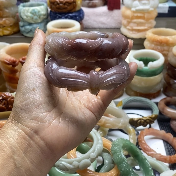 夢***影查罗石未镶嵌手镯