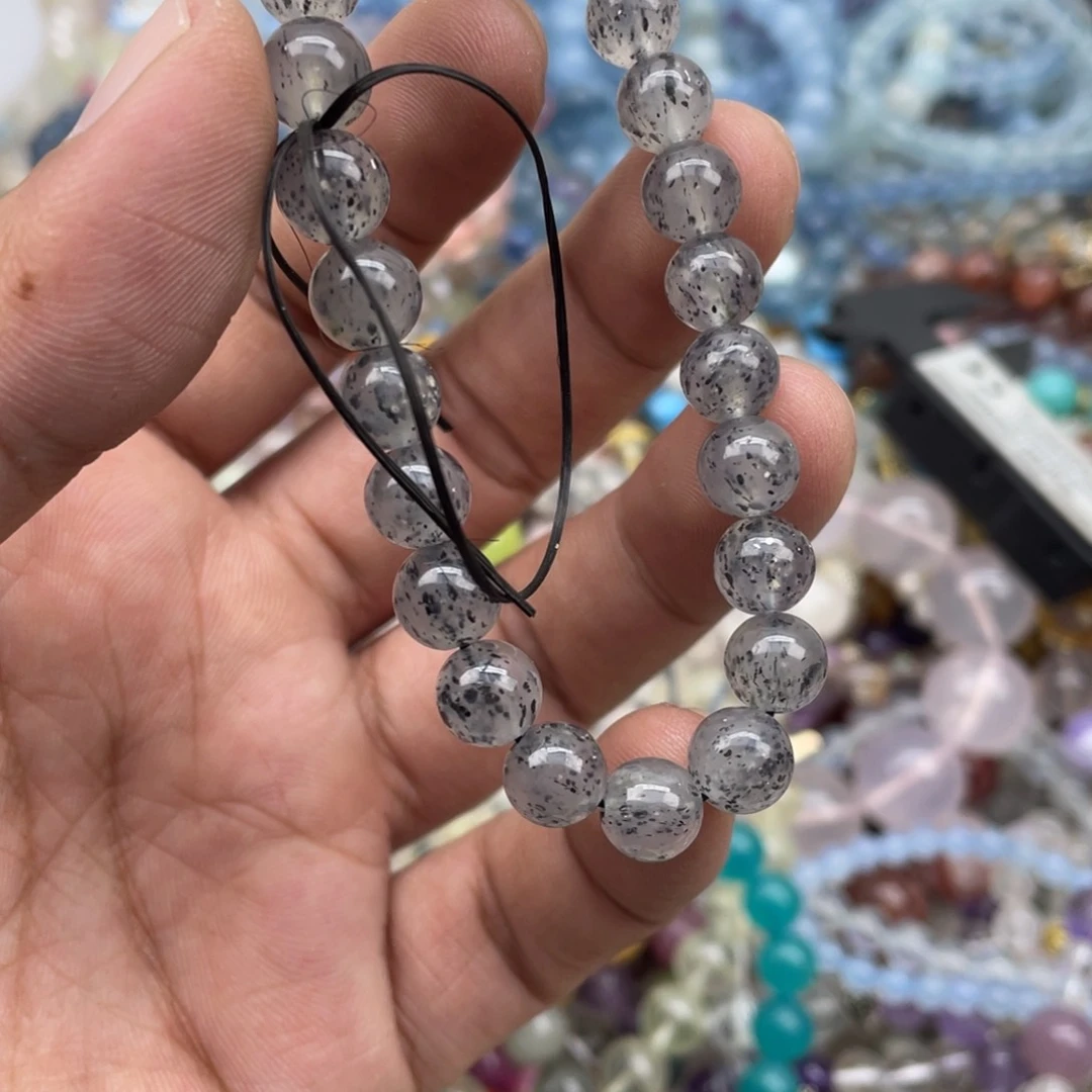 银S925镶嵌手链烟晶