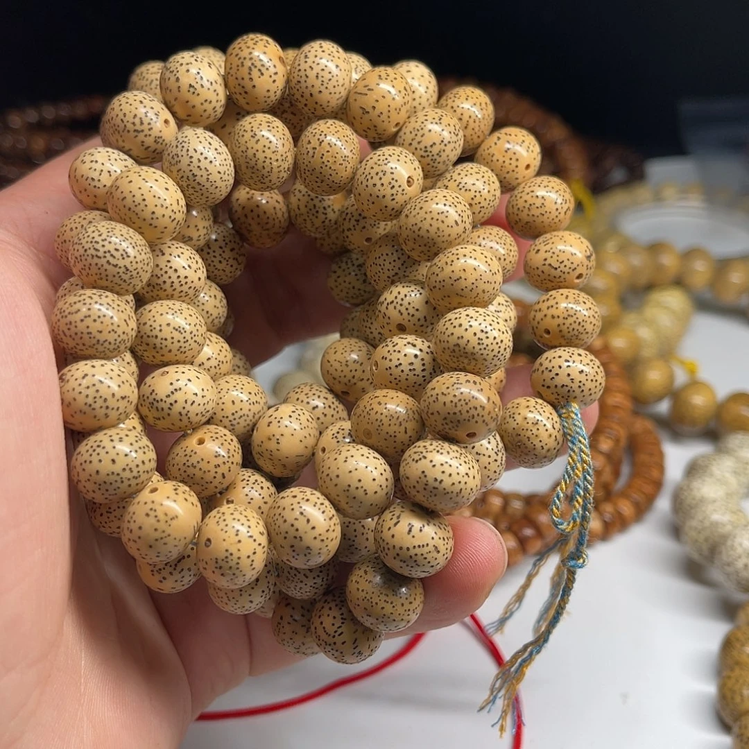 星月菩提吊坠12/10十年陈华料奶油籽脖挂