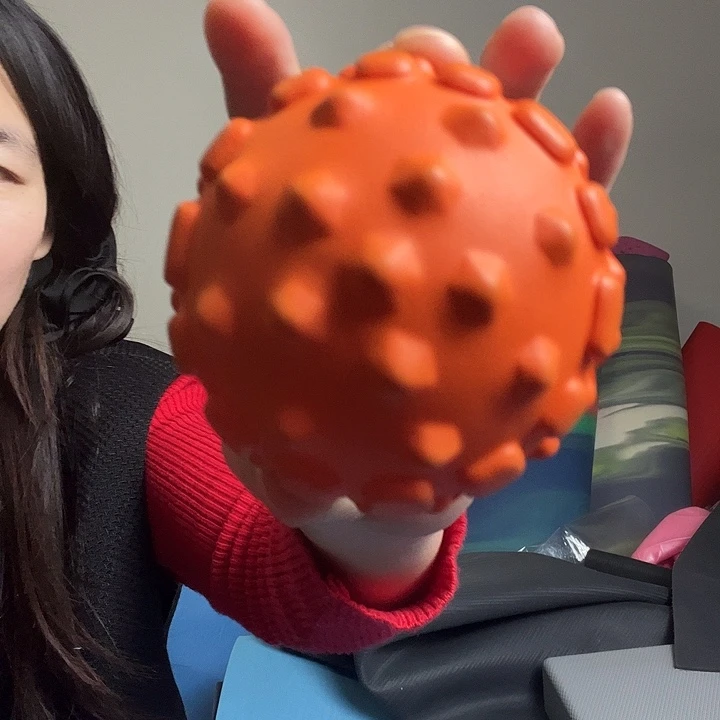 亚麻橡胶筋膜球橙色一个微瑕