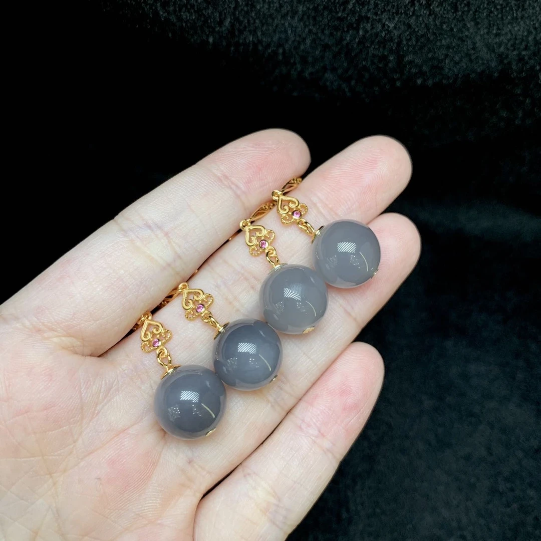 V33342-K S925银和田玉耳钩-多样性发一件-11.5mm+（商城）