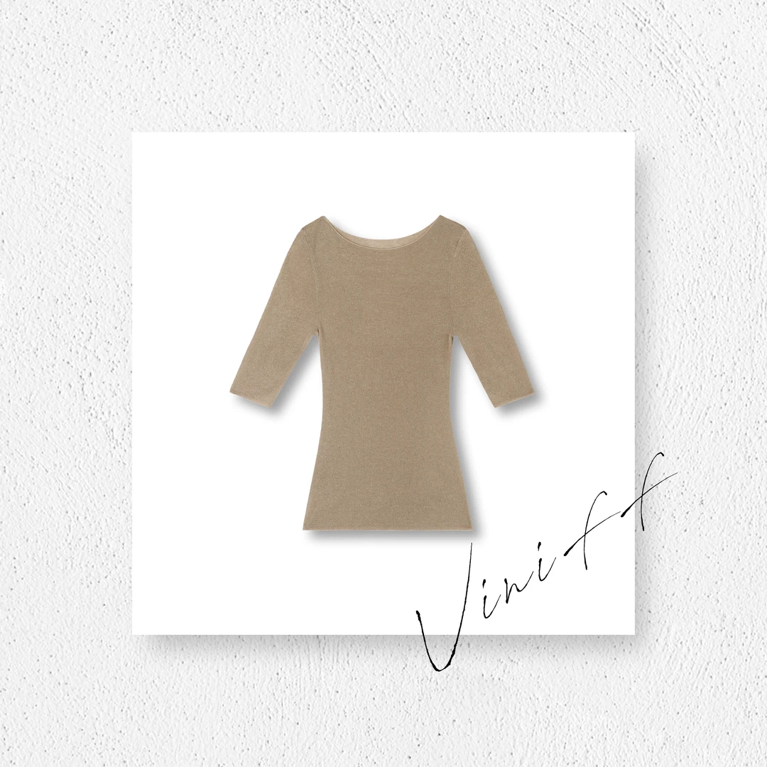 ViniFF薇妮｜短袖金葱丝打底衫S10861
