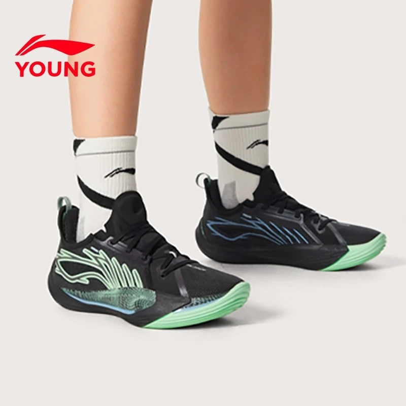 李宁音速13男大童篮球鞋2025秋季新款减震回弹透气运动鞋YKBV094