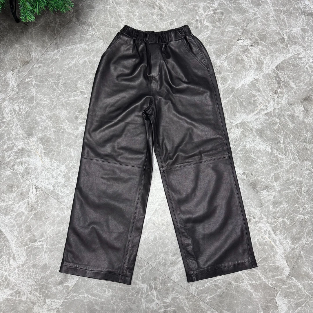 「Darley推荐」“立减200”女士植鞣皮阔腿裤2025春季特价新品直筒裤