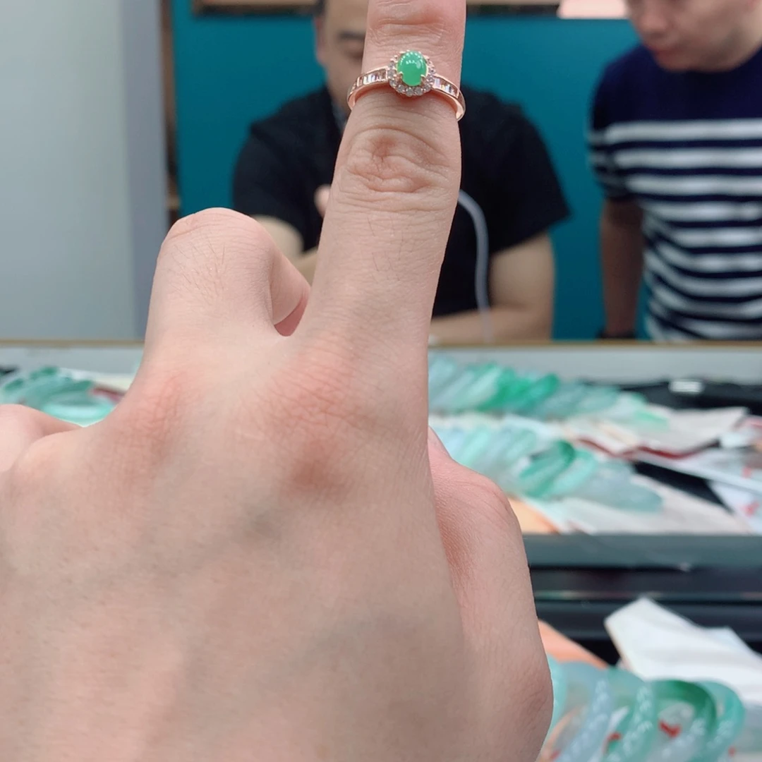 N***o翡翠戒指未镶嵌001