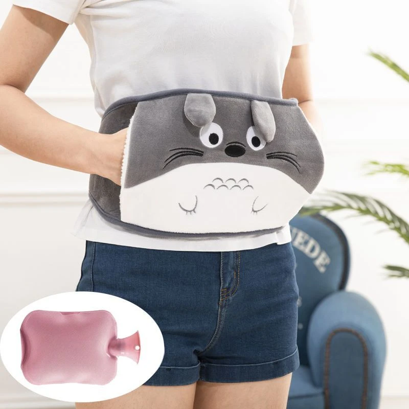 灌水热水袋毛绒护腰带注水暖水袋热敷暖腰暖手宝暖肚子煖宝宝女XF