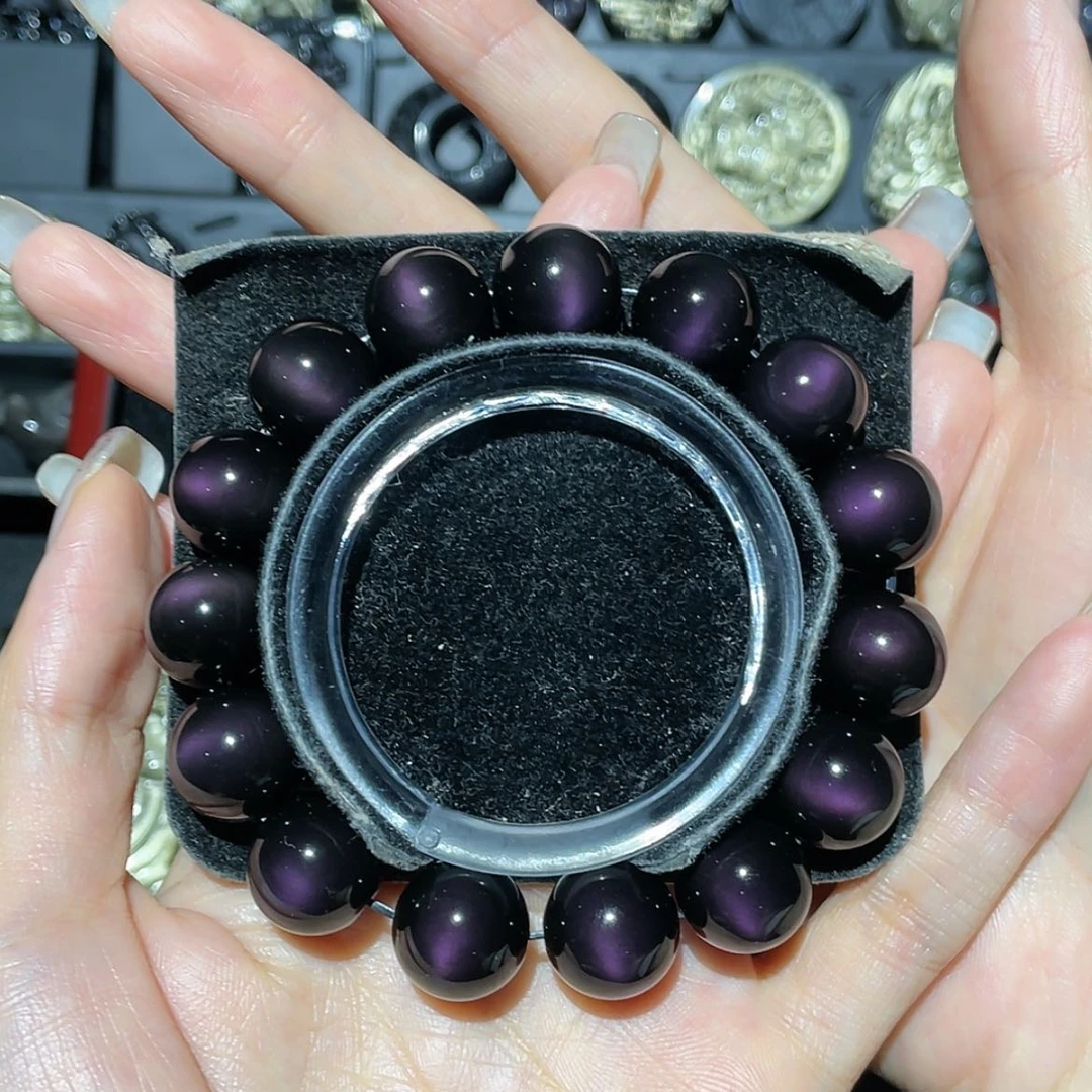 【闪购商品】未镶嵌黑曜岩手链人*