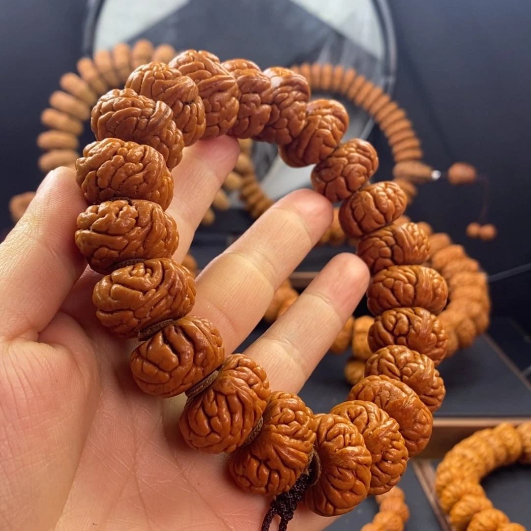 桃核手串东**哥龙纹桃核矮霸