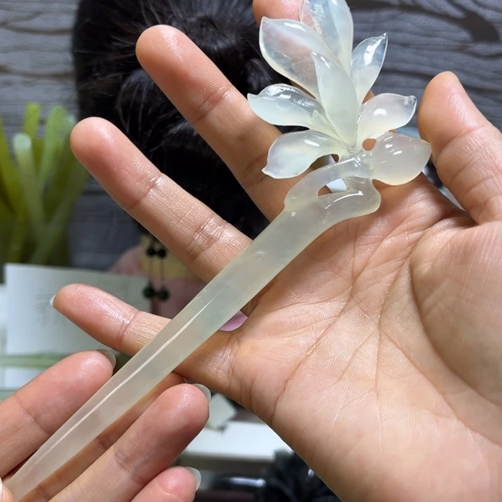 蛇纹石玉未镶嵌发簪