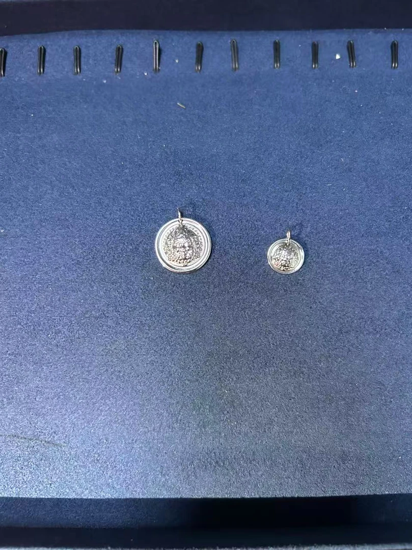 铂金PT黄财神吊坠精致招财进宝