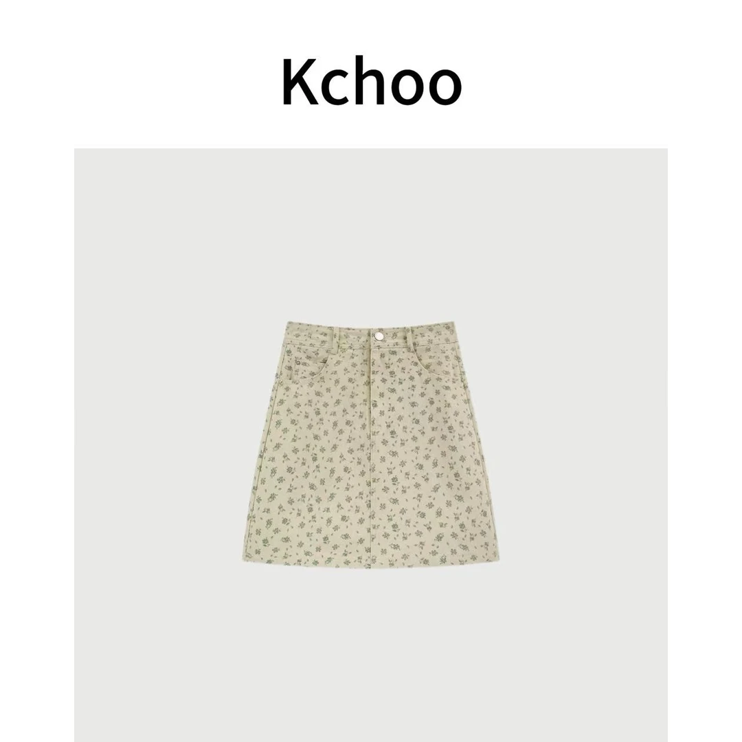 Kchoo'碎花半裙'韩系半裙短裙带内衬