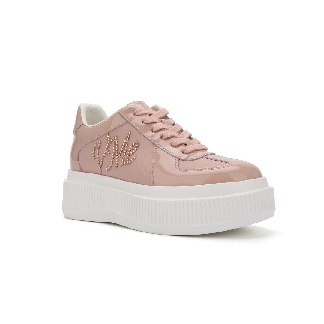 VME/舞魅25春夏新款厚底增高系带时尚女士休闲板鞋 VS25A3217