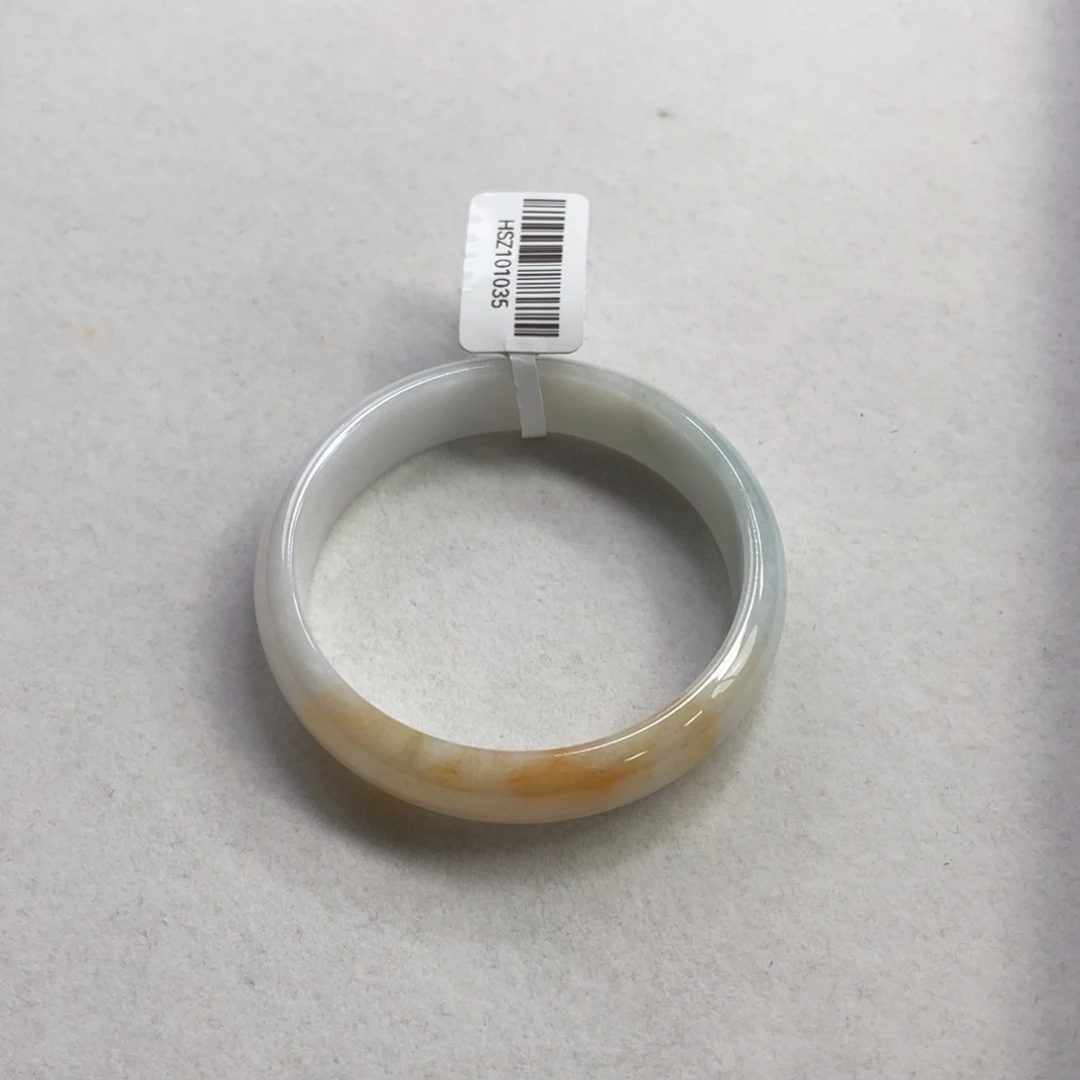 翡翠未镶嵌手镯49正圈有瑕