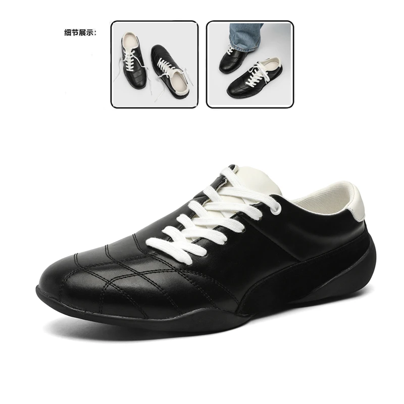 鞋子男环洞同款斜系带复古赛车鞋薄底休闲足球男女运动平底鞋百搭