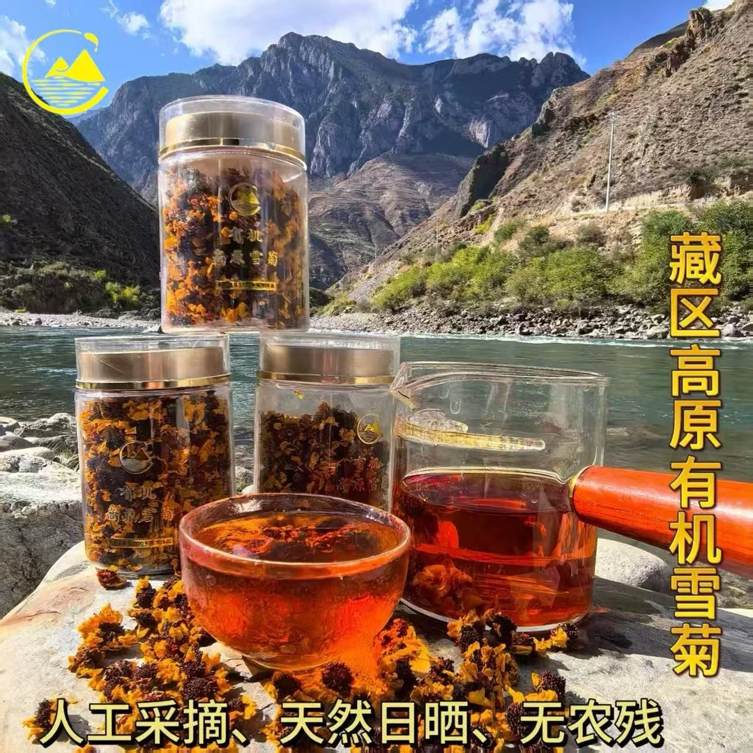 藏区高原雪菊海拔3700米高原新鲜采摘无农药农残留日照晒干养身茶