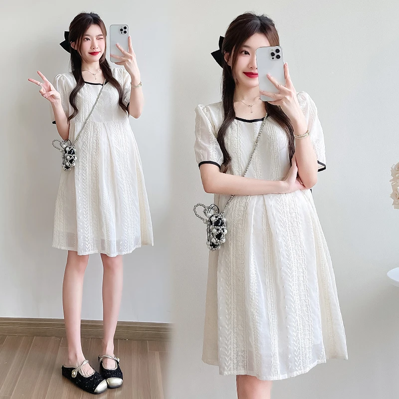 孕妇装女2025新款爆款洋气夏装连衣裙宽松韩版高级夏季小个子怀孕