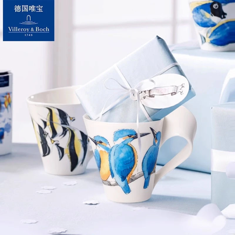 villeroyboch德国进口唯宝咖啡杯NEWWAVE陶瓷插画手绘动物水杯