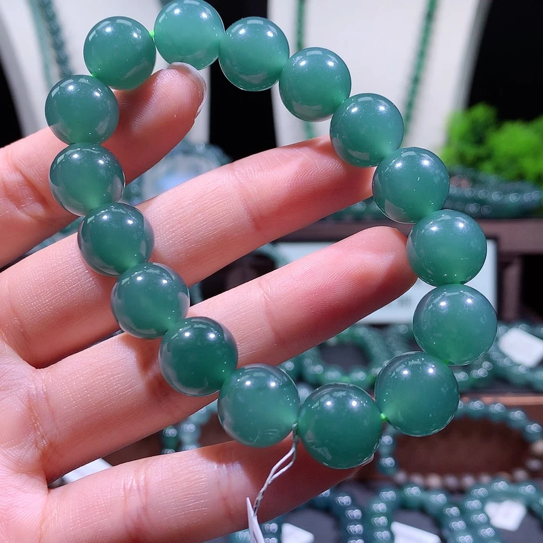 翡翠未镶嵌手链天然a货翡翠手串13