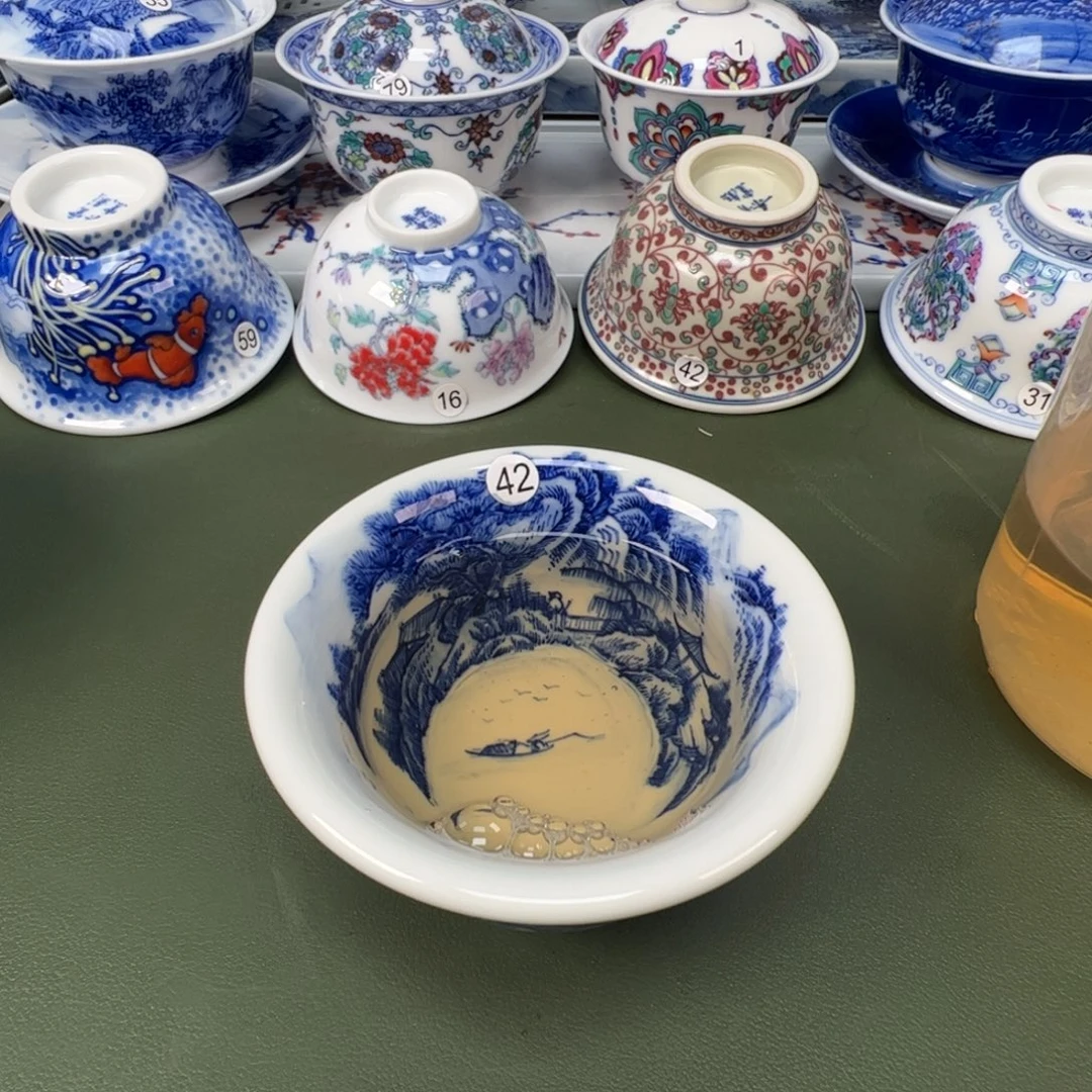 陶瓷景德镇纯手工纯手绘茶具木木42