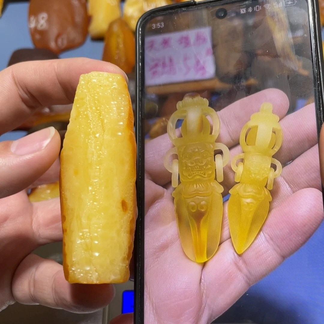 定制蜜蜡未镶嵌金刚杵