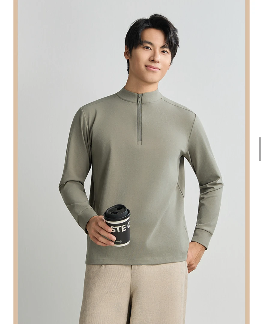 【胜华优选】科科 超吸快干！山茶油太空棉半高领拉链卫衣1530