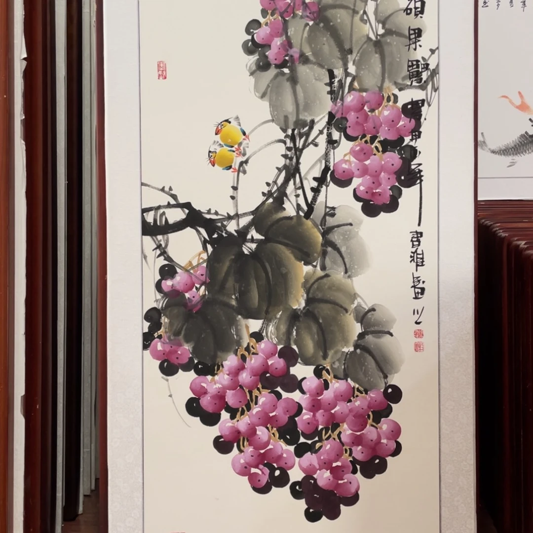 国画带框尺寸63*123厘米
