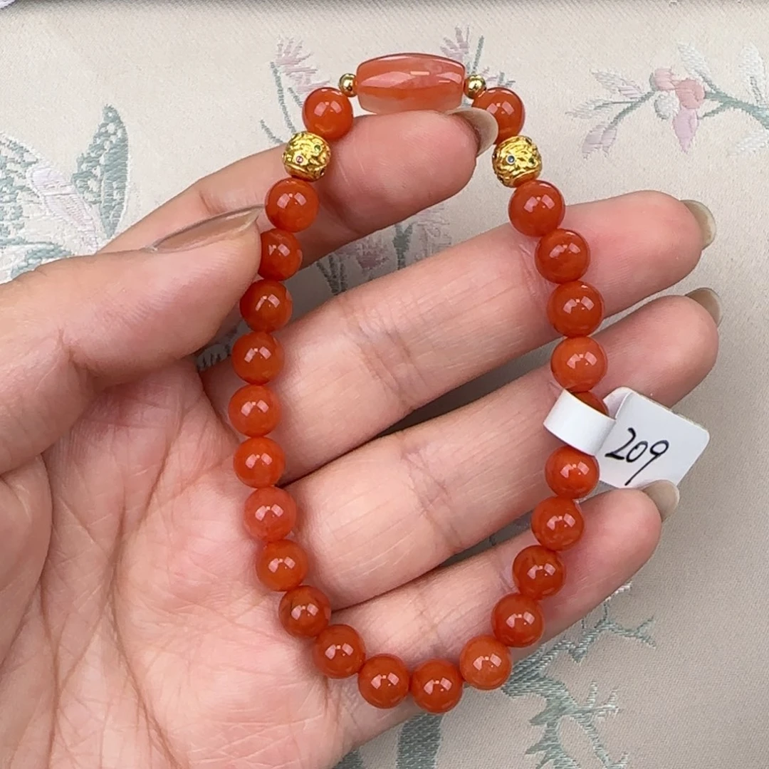 南红玛瑙手链未镶嵌