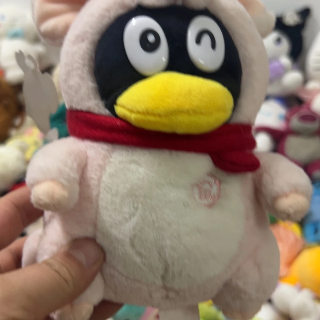 PU革中古毛绒玩偶QQ企鹅鼠年