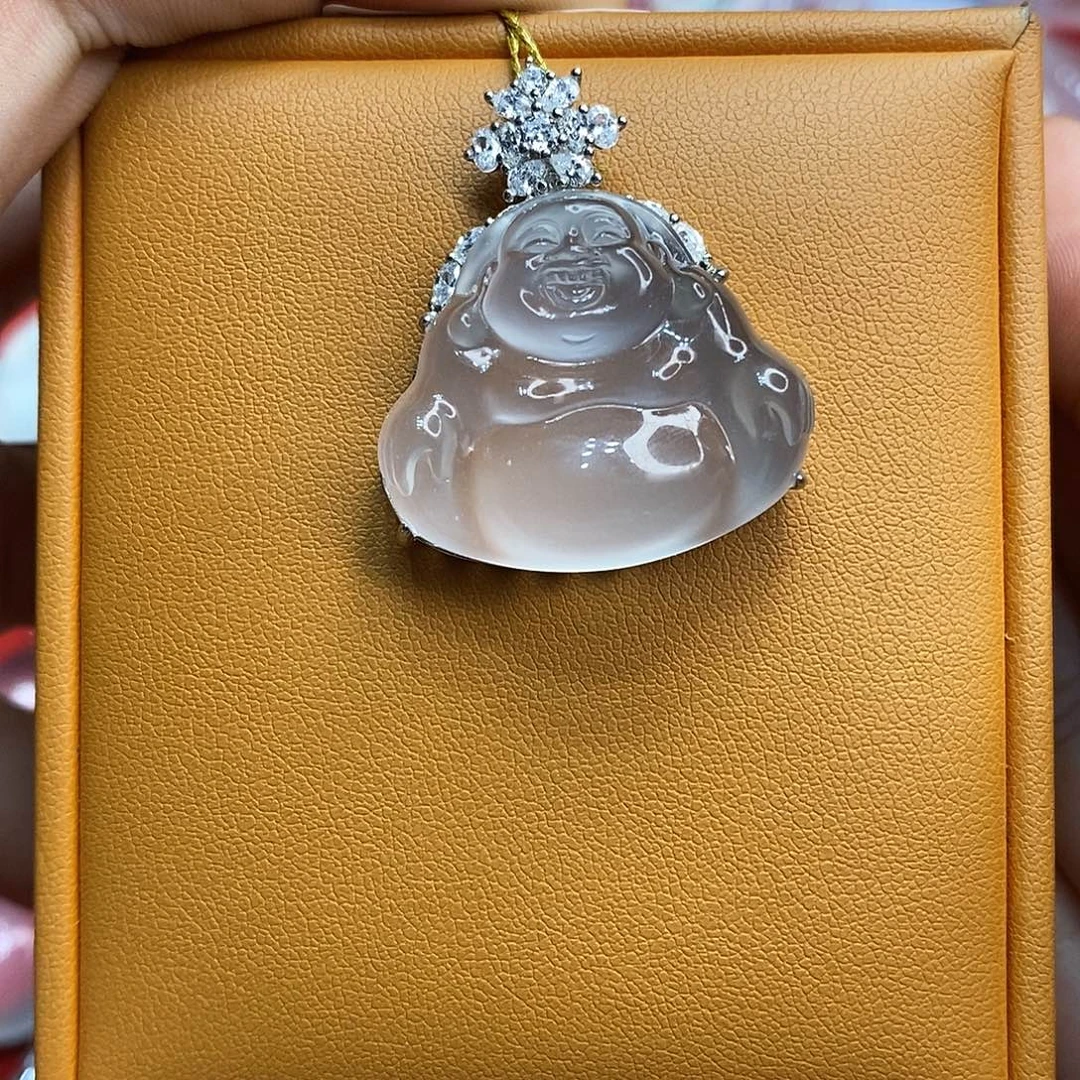 颈饰银S925镶嵌石英质玉