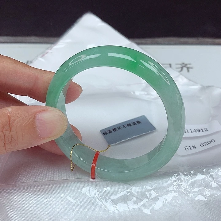 翡翠未镶嵌手镯51圈4912