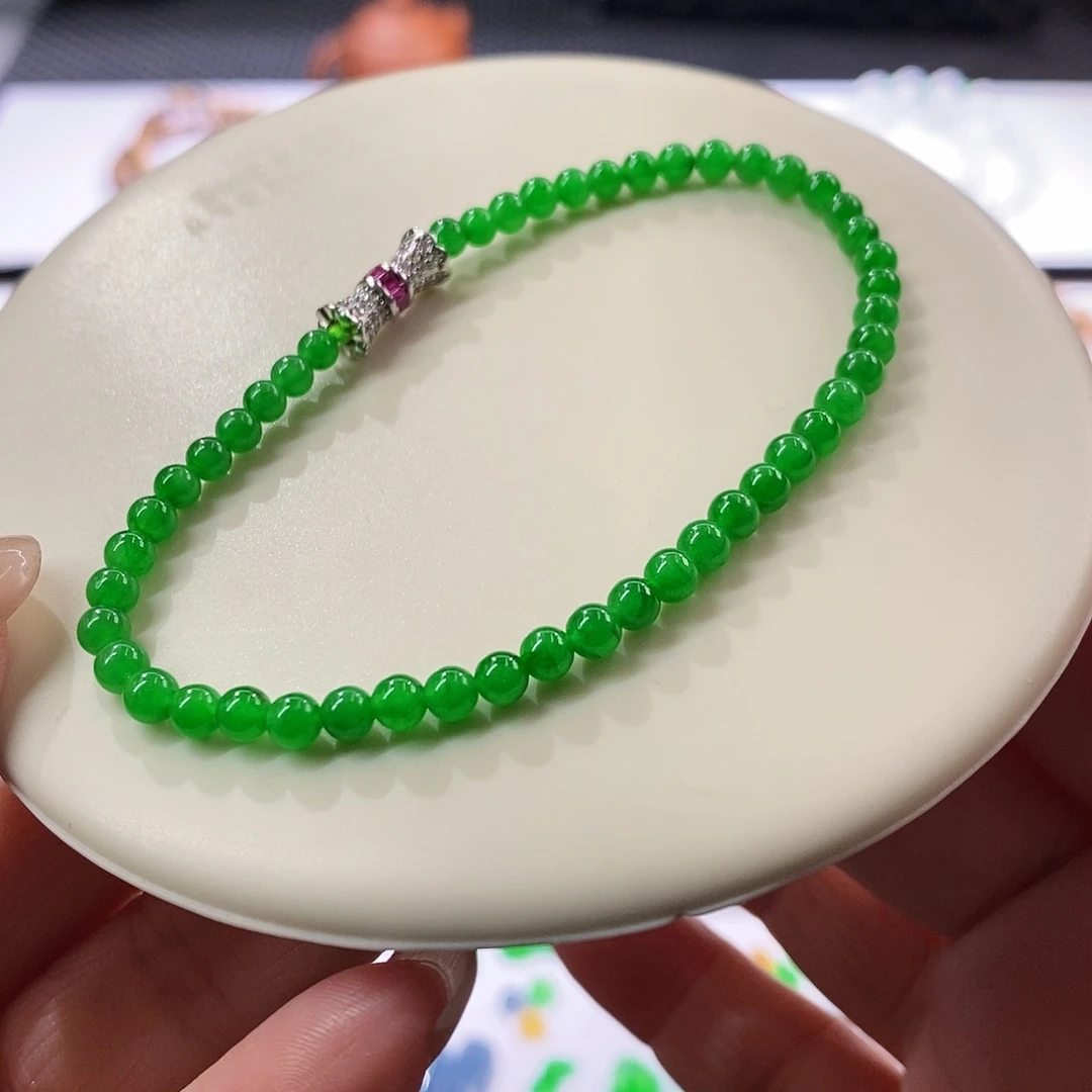 散珠翡翠小米珠手串