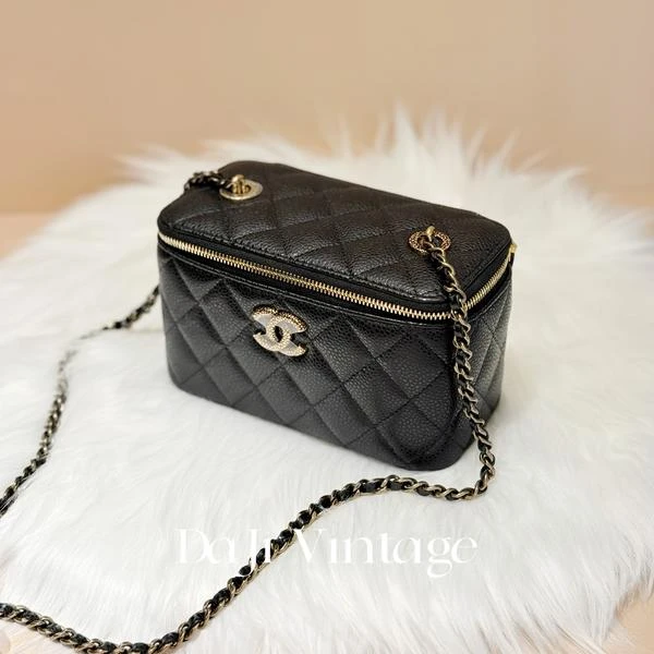 大吉中古/Chanel香奈儿24K黑金长盒子斜挎包