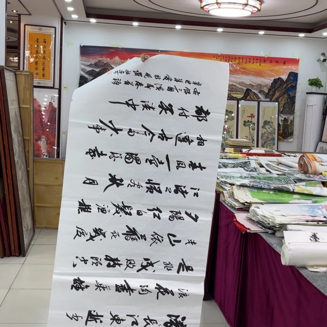 国画纯手绘的山水花鸟