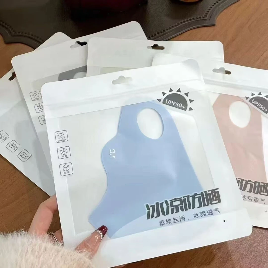 防紫外线冰丝无痕口罩夏天轻薄3d立体高颜值冰皮防晒面罩冰凉感
