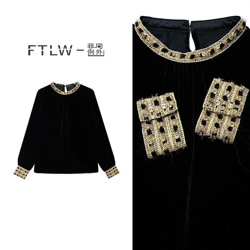 板熙FTLW-【巴黎诗集】轻奢高级感气质时尚优雅女装上衣-3196