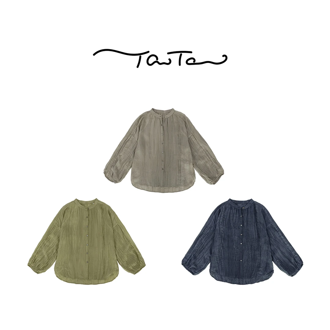 桃桃家-【爱丽丝】春夏超精致立体纹理褶皱衬衫百搭轻薄防晒衫527