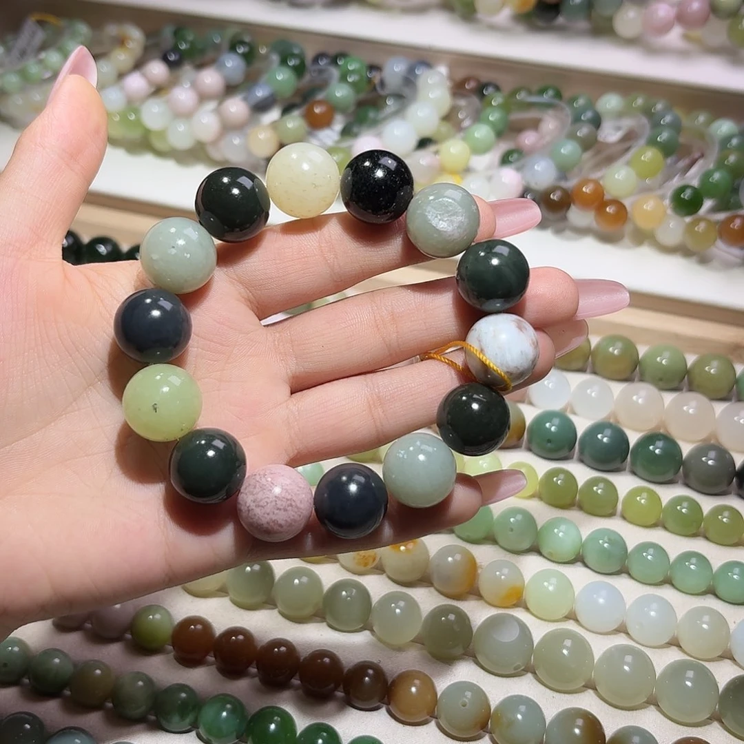 和田玉未镶嵌手串多宝手串16