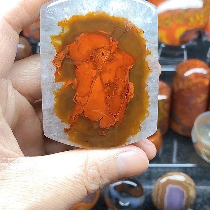 玛瑙/玉髓珠宝奇石未镶嵌立*